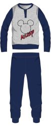   Disney Mickey egér férfi vékony pamut pizsama - jersey pizsama - világosszürke-sötétkék - S