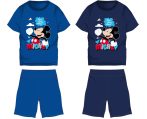   Disney Mickey egér pamut nyári együttes - póló-rövidnadrág szett - középkék - 110