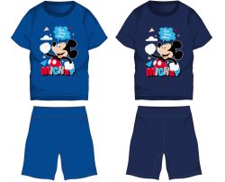   Disney Mickey egér pamut nyári együttes - póló-rövidnadrág szett - sötétkék - 110