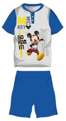   Disney Mickey egér nyári rövid ujjú gyerek pizsama - pamut jersey pizsama - középkék - 110