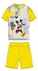   Disney Mickey egér nyári rövid ujjú gyerek pizsama - pamut jersey pizsama - sárga - 98