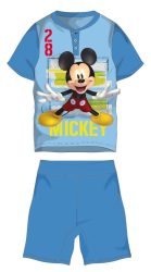   Disney Mickey egér nyári rövid ujjú gyerek pizsama - pamut jersey pizsama - világoskék - 110