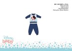   Disney Mickey egér baba pizsama - jersey pamut pizsama - sötétkék - 80