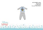   Disney Mickey egér baba pizsama - jersey pamut pizsama - szürke - 80