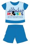   Disney Mickey egér nyári rövid ujjú baba pizsama - pamut jersey pizsama - Mickey Superstar felirattal - középkék - 98