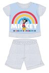   Disney Mickey egér nyári rövid ujjú baba pizsama - pamut jersey pizsama - szürke - 98