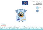   Disney Mickey egér nyári rövid ujjú baba rugdalózó - Mickey és Plútó mintával - világoskék-kék - 0-1 hónapos babának