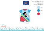   Disney Mickey egér nyári rövid ujjú baba rugdalózó - világoskék-piros - 0-1 hónapos babának