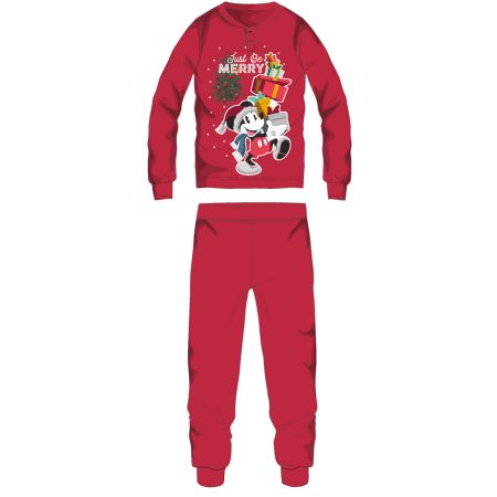 Mickey Egér vastag interlock karácsonyi pamut pizsama kislányoknak - 116