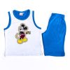 Mickey egér kisfiú pamut nyári együttes - trikó-rövidnadrág szett - középkék - 110 Mickey egér kisfiú pamut nyári együttes - trikó-rövidnadrág szett - középkék - 110