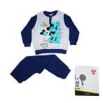   Téli pamut gyerek pizsama - Mickey egér - sötétkék - 110