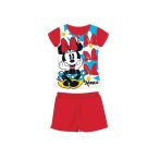   Nyári rövid ujjú gyerek pamut pizsama - Disney Minnie egér - piros - 116