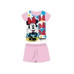   Nyári rövid ujjú gyerek pamut pizsama - Disney Minnie egér - világosrózsaszín - 122