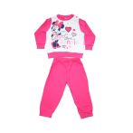   Hosszú vékony pamut baba pizsama - szivecskés Minnie egér - Jersey - pink - 80
