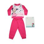   Hosszú vékony pamut baba pizsama - pöttyös Minnie egér - Jersey - pink - 98