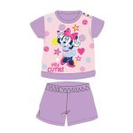   Nyári rövid ujjú pamut baba pizsama - Disney Minnie egér - csillagos - világoslila - 92