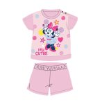   Nyári rövid ujjú pamut baba pizsama - Disney Minnie egér - csillagos - világosrózsaszín - 92