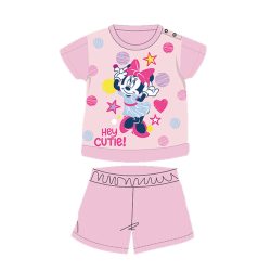   Nyári rövid ujjú pamut baba pizsama - Disney Minnie egér - csillagos - világosrózsaszín - 92