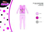   Téli pamut interlock gyerek pizsama - Disney Minnie egér - világosrózsaszín - 116
