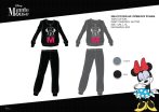   Téli pamut interlock női pizsama - Disney Minnie egér - fekete - L