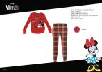   Téli vastag pamut gyerek pizsama - flanel pizsama - Disney Minnie egér - piros - 116