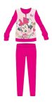   Disney Minnie egér téli pamut gyerek pizsama - interlock pizsama - virág mintával - pink - 122