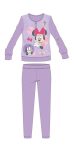   Disney Minnie egér téli pamut gyerek pizsama - interlock pizsama - pillangó mintával - világoslila - 122