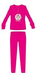   Disney Minnie egér téli pamut gyerek pizsama - interlock pizsama - pink - 128