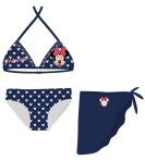   Disney Minnie egér fürdőruha szett - bikini háromszög felsőrésszel+szoknya kislányoknak - sötétkék - 122