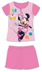   Disney Minnie egér nyári rövid ujjú gyerek pizsama - pamut jersey pizsama - rózsaszín - 122