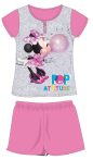   Disney Minnie egér nyári rövid ujjú gyerek pizsama - pamut jersey pizsama - szürke - 110
