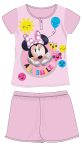   Disney Minnie egér nyári rövid ujjú gyerek pizsama - pamut jersey pizsama - világosrózsaszín - 122