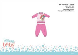   Disney Minnie egér baba pizsama - jersey pamut pizsama - rózsaszín - 92