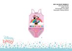   Disney Minnie egér baba egyrészes fürdőruha kislányoknak - világosrózsaszín - 92