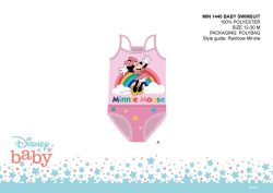   Disney Minnie egér baba egyrészes fürdőruha kislányoknak - világosrózsaszín - 92