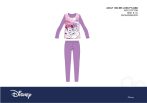   Disney Minnie egér női jersey pizsama - pamut pizsama - lila - XS