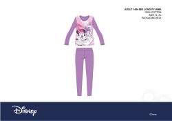   Disney Minnie egér női jersey pizsama - pamut pizsama - lila - XS