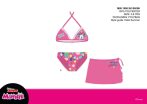   Disney Minnie egér fürdőruha szett kislányoknak - bikini háromszög felsőrésszel+szoknya - rózsaszín - 122