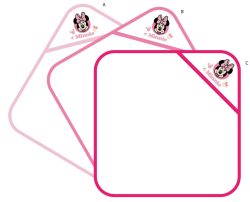   Disney Minnie egér kapucnis babatörölköző hímzett mintával - 70 x 70 cm 