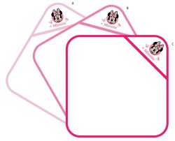   Disney Minnie egér kapucnis babatörölköző hímzett mintával - 70 x 70 cm - pink