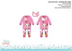   Disney Minnie egér baba rugdalózó előkével - rózsaszín-piros - 0-1 hónapos babának