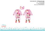   Disney Minnie egér baba rugdalózó előkével - világosrózsaszín-rózsaszín - 0-1 hónapos babának