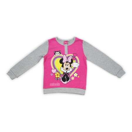 Téli pamut gyerek pizsama - Minnie egér - szürke - 104