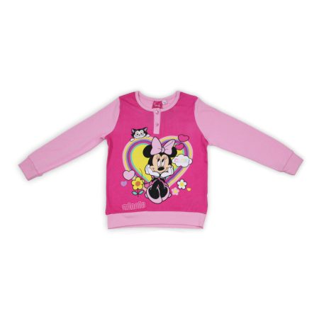 Téli pamut gyerek pizsama - Minnie egér - világosrózsaszín - 98