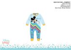   Disney Mickey egér baba rugdalózó - világoskék-sárga - 0-1 hónapos babának