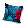 Virág mintájú párnahuzat 40x40 cm - kék-pink Virág mintájú párnahuzat 40x40 cm - kék-pink