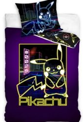   POKÉMON Pikachu NEON őrület ágynemű 100% pamut 140x200 + 70x90