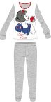   Disney Hófehérke női vékony pamut pizsama - jersey pizsama - világosszürke - XL