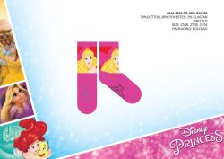   Disney Hercegnők csúszásgátlós teliplüss bokazokni gyerekeknek - pink - 23-26