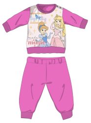   Disney Hercegnők téli vastag baba pizsama - pamut flanel pizsama - sötétrózsaszín - 92